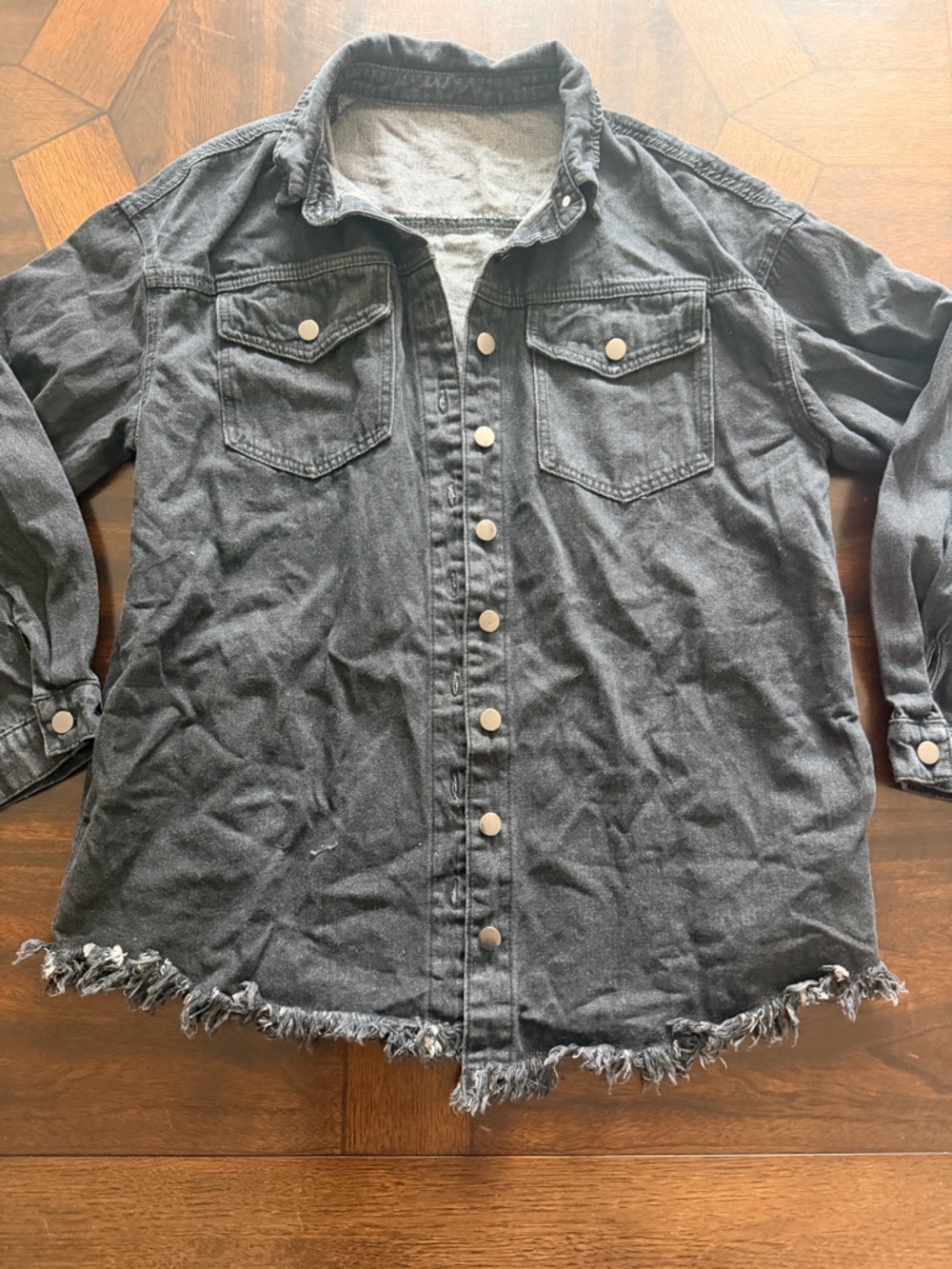 Unlisted Women's Washed Black Button Down Shirt